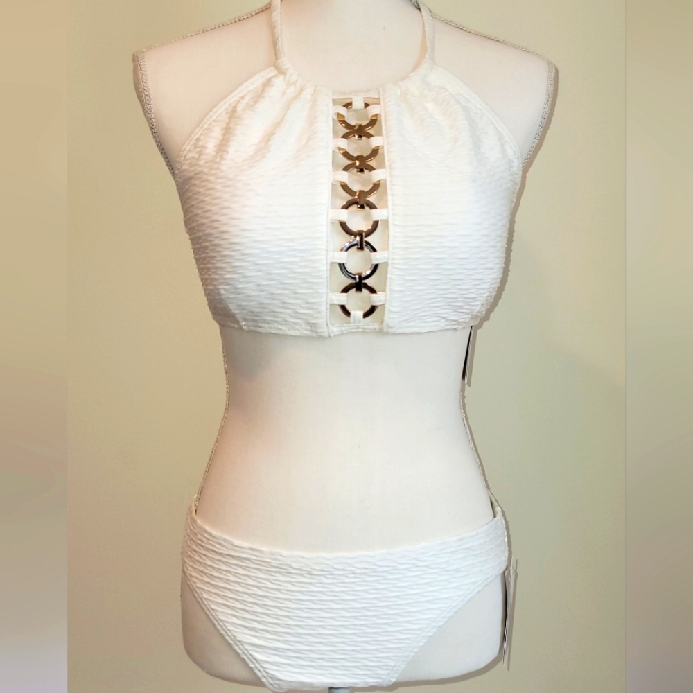 Michael Kors White MEDIUM Bikini,  NWT
